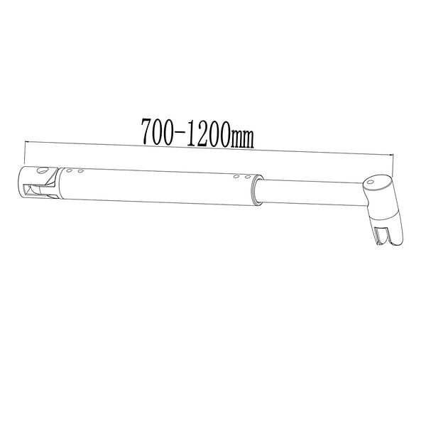 AICA SANITAIRE - AICA barre de stabilisation extensible 70-120cm pour douche à l'italienne, barre de fixation cylindrique en aluminium avec la finition chromée - large