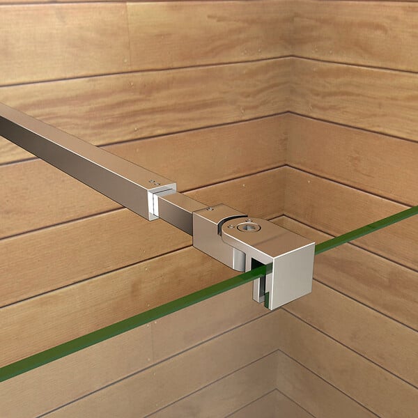 AICA SANITAIRE - Aica Barre De Stabilisation Extensible 73-120cm pour douche à l'italienne, Barre De Fixation Carrée En Aluminium Avec La Finition Chromée - large