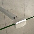 AICA SANITAIRE - AICA barre de stabilisation 90cm, barre de fixation avec la pince renforcé en chromé pour douche à l'italienne - vignette