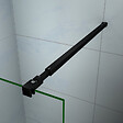 AICA SANITAIRE - Aica Barre De Stabilisation Extensible 73-120cm pour douche à l'italienne, Barre De Fixation Carrée En Aluminium Avec La Finition Noir Mat - vignette