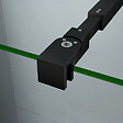 AICA SANITAIRE - Aica Barre De Stabilisation Extensible 73-120cm pour douche à l'italienne, Barre De Fixation Carrée En Aluminium Avec La Finition Noir Mat - vignette