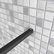 AICA SANITAIRE - AICA barre de stabilisation 90cm pour douche à l'italienne, barre de fixation carrée avec la finition NOIR MAT, la pince tournée - vignette