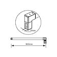 AICA SANITAIRE - AICA barre de stabilisation 90cm pour douche à l'italienne, barre de fixation carrée avec la finition NOIR MAT, la pince tournée - vignette