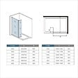 AICA SANITAIRE - AICA paroi de douche 70x200cm avec retour pivotant 50x200cm en 8mm verre securit, paroi de douche à l'italienne avec une barre de fixation 70-120cm en cylindrique - vignette