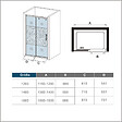 AICA SANITAIRE - AICA porte de douche coulissante 160x190cm verre sablé au centre avec l'amortisseur porte coulissante - vignette