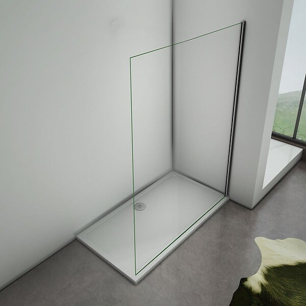 AICA SANITAIRE - AICA paroi de douche 130x200cm en 8mm verre anticalcaire paroi de douche à l'italienne - large