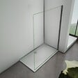 AICA SANITAIRE - AICA paroi de douche 130x200cm en 8mm verre anticalcaire paroi de douche à l'italienne - vignette