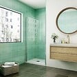 AICA SANITAIRE - AICA porte de douche 70x180cm porte de douche pivotante en niche 5mm verre anticalcaire porte de douche hauteur 180 cm - vignette