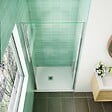 AICA SANITAIRE - AICA porte de douche 70x180cm porte de douche pivotante en niche 5mm verre anticalcaire porte de douche hauteur 180 cm - vignette