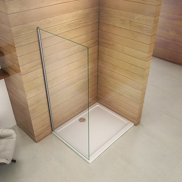AICA SANITAIRE - AICA paroi de douche 30x200cm en 8mm verre anticalcaire paroi de douche à l'italienne - large