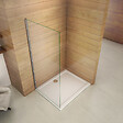 AICA SANITAIRE - AICA paroi de douche 30x200cm en 8mm verre anticalcaire paroi de douche à l'italienne - vignette