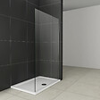 AICA SANITAIRE - AICA paroi de douche 110x200cm en 8mm verre anticalcaire paroi de douche à l'italienne - vignette