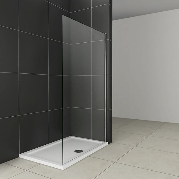 AICA SANITAIRE - AICA paroi de douche 100x200cm en 8mm verre anticalcaire paroi de douche à l'italienne - large