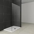 AICA SANITAIRE - AICA paroi de douche 100x200cm en 8mm verre anticalcaire paroi de douche à l'italienne - vignette