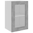 VIDAXL - vidaXL Armoire en verre suspendue "Lyon" Gris béton Bois d'ingénierie - vignette