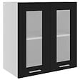 VIDAXL - vidaXL Armoire en verre suspendue "Lyon" Noir 60x31x60 cm - vignette