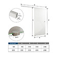 AICA SANITAIRE - AICA porte coulissante 90x225cm porte intérieure coulissante en verre sablé, porte intérieure avec un rail blanc - vignette