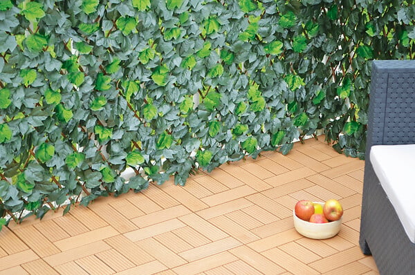 NATURE - Treillis osier feuilles - Bicolore - 1x2m - large