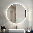 AICA SANITAIRE - AICA Miroir Salle de Bain LED Rond Tactile Suspendu Vertical 60x60cm - vignette