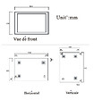 AICA SANITAIRE - Aica 65x90cm Miroir artisanal de salle de bain rectangulaire suspendu horizontalement et verticalement - vignette