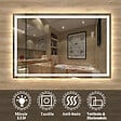 AICA SANITAIRE - Aica sanitaire Miroir de salle de bain lumineux LED avec anti-buée et interrupteur tactile intégré 120x70cm - vignette