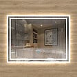 AICA SANITAIRE - Aica sanitaire Miroir simple de salle de bain lumineux LED avec anti-buée et interrupteur tactile intégré 90x70cm - vignette