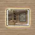AICA SANITAIRE - Aica sanitaire Miroir salle de bain lumineux LED avec anti-buée et interrupteur tactile intégré 80x60cm - vignette