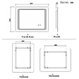 AICA SANITAIRE - Aica sanitaire Miroir salle de bain lumineux LED avec anti-buée et interrupteur tactile intégré 80x60cm - vignette