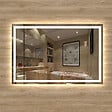 AICA SANITAIRE - Aica sanitaire Miroir de salle de bain lumineux LED avec anti-buée et interrupteur tactile intégré 110x70cm - vignette