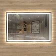 AICA SANITAIRE - Aica sanitaire Miroir de salle de bain lumineux LED avec anti-buée et interrupteur tactile intégré 110x70cm - vignette