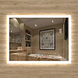 AICA SANITAIRE - Aica sanitaire 100x60cm Miroir de salle de bain lumineux LED avec anti-buée et interrupteur tactile intégré - vignette