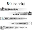 KASSANDRA - Paroi de douche accès en angle 2 verres fixes + 2 portes coulissantes BELLA 100 x 70 cm - vignette