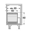 HAILO - Poubelle encastrable 2 bacs pour meuble coulissant 60L (28+28) Hailo Triple XL - vignette