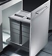 HAILO - Poubelle encastrable 2 bacs pour meuble coulissant 60L (29+29) Hailo Bottom Mount - vignette