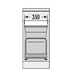 HAILO - Poubelle encastrable 2 bacs pour meuble coulissant 60L (29+29) Hailo Bottom Mount - vignette