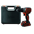 BLACK+DECKER - Perceuse-Visseuse sans fil 18V Batterie Lithium 1,5 Ah Black + Decker Chargeur Coffret rangement - vignette