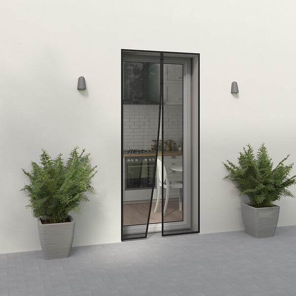 MOUSTIKIT - Moustiquaire rideau aimanté - Noir - L.100xH.220 cm - large