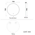 AICA SANITAIRE - AICA Miroir rond LED tactile anti-buée salle de bain suspendu vertical 70x70cm - vignette