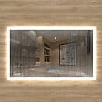 AICA SANITAIRE - Aica sanitaire Miroir de salle de bain lumineux LED avec anti-buée et interrupteur tactile intégré 60x50cm - vignette