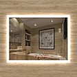 AICA SANITAIRE - Aica sanitaire Miroir de salle de bain lumineux LED avec anti-buée et interrupteur tactile intégré 70x50cm - vignette