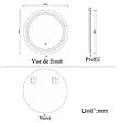 AICA SANITAIRE - AICA Miroir de Salle de Bain LED Rond Anti-Buée et Tactile Suspendu Vertical 60x60cm - vignette