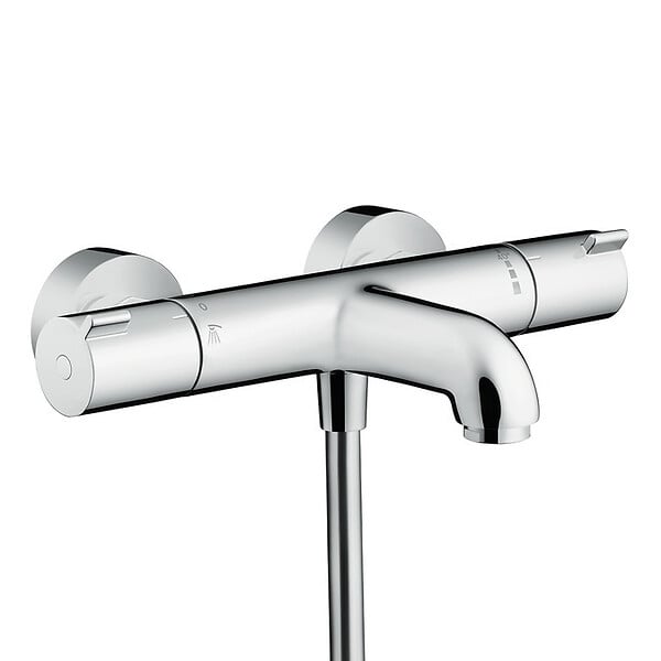 HANSGROHE - Pack Ecostat 1001 CL Mitigeur Thermostatique bain/douche + Set de douche Crometta Vario (13201000-CROMETTA) - large