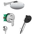HANSGROHE - Hansgrohe Vernis Blend Pulsify Set de douche tout en 1 avec Douche de tête 205 XXL + Douchette 3 jets Performance - vignette