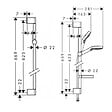HANSGROHE - Ecostat Set mitigeur thermostatique + Barre 65cm + Douchette 2 jets + Flexible, Chrome (13211000-Vernis) - vignette