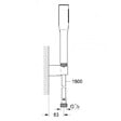 GROHE - Grohtherm 2000 Set mitigeur thermostatique bain/douche + Douchette 1 jet + Flexible et support mural, Chrome (34174001-Euphoria) - vignette