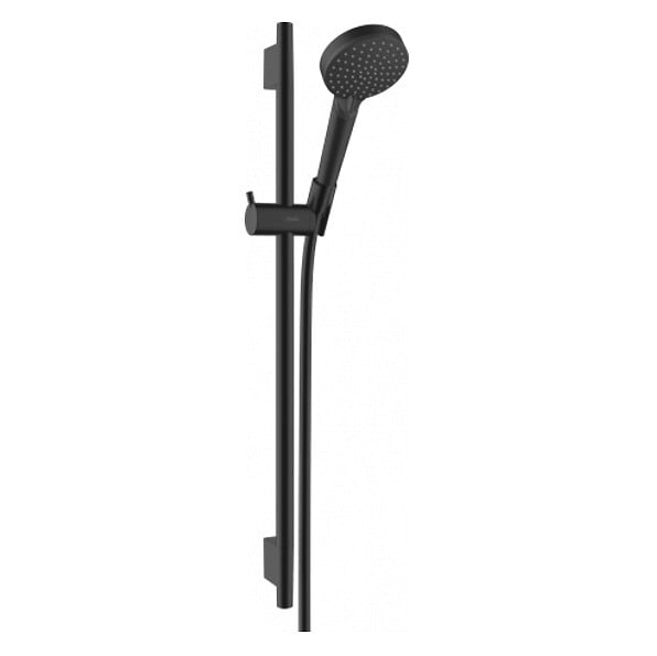 HANSGROHE - Vernis Shape Set de douche avec Mitigeur de douche + Douchette à main 2 jets + Barre 65cm, Noir mat (71650670-Vernis) - large