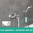 HANSGROHE - Vernis Blend Set Mitigeur bain/douche + Douchette Ecosmart 2 jets + Barre 65cm Chrome (71440000-Vernis) - vignette
