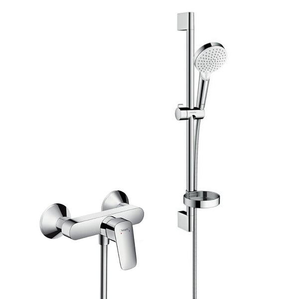 HANSGROHE - Logis Pack Mitigeur monocommande + Set de douche Crometta Vario avec porte-savon (71600000-Crometta2) - large