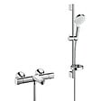 HANSGROHE - Ecostat universal Pack Mitigeur thermostatique bain/douche + Set de douche Crometta Vario avec porte-savon (13123000-Crometta2) - vignette