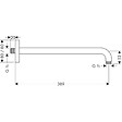 HANSGROHE - bras de douche 389 mm - 27446000 - vignette
